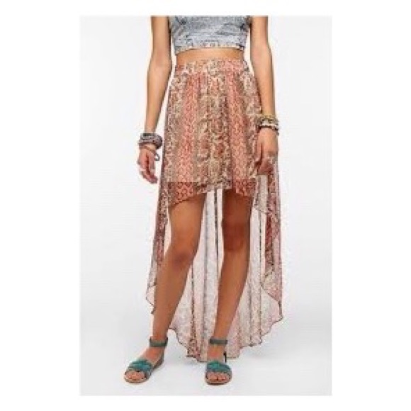 Ecote Dresses & Skirts - Ecoté Urban Outfitters Silk High Low Paisley Skirt